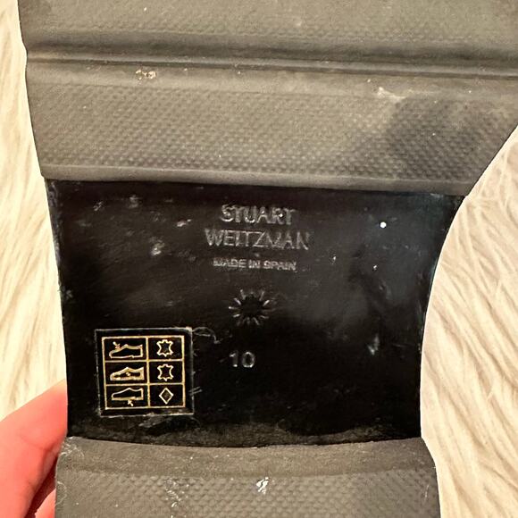 Stuart Weitzman Mila Lift Loafer Leather Tasseled Fringe Chunky Platform, White - Picture 12 of 13